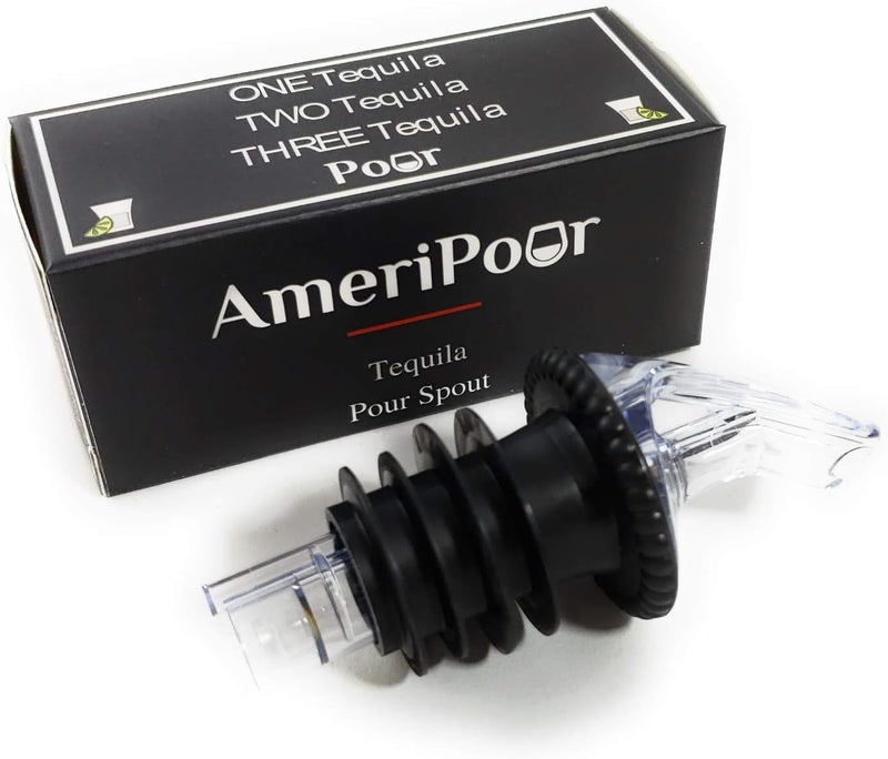 AmeriPour موزع سريع - فوهة صب باترون - مصنوعة 100% في الولايات المتحدة الأمريكية. فوهات بار تتدفق بحرية ولا تتسرب - لا تشققات، فقط صب كوكتيل سلس في كل مرة. (شفاف) - Image 2